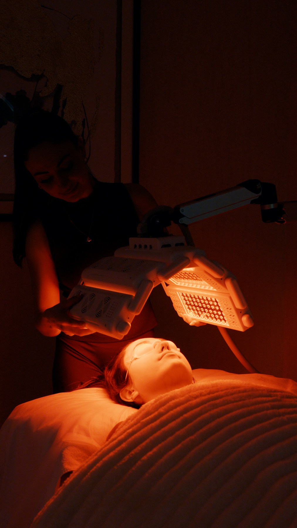 A Saint Serene LED light therapy treatment